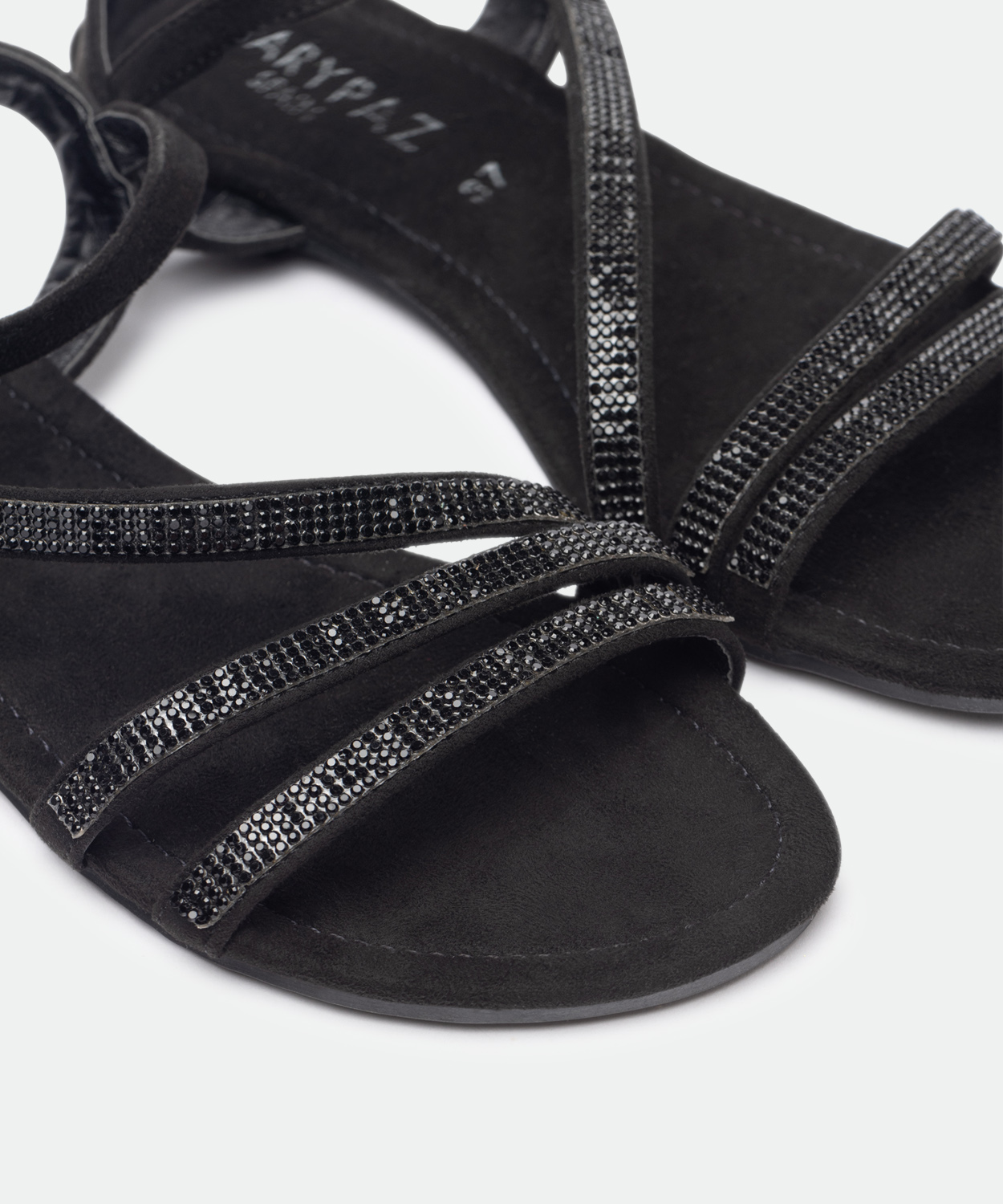 Sandalias planas tiras strass image number null